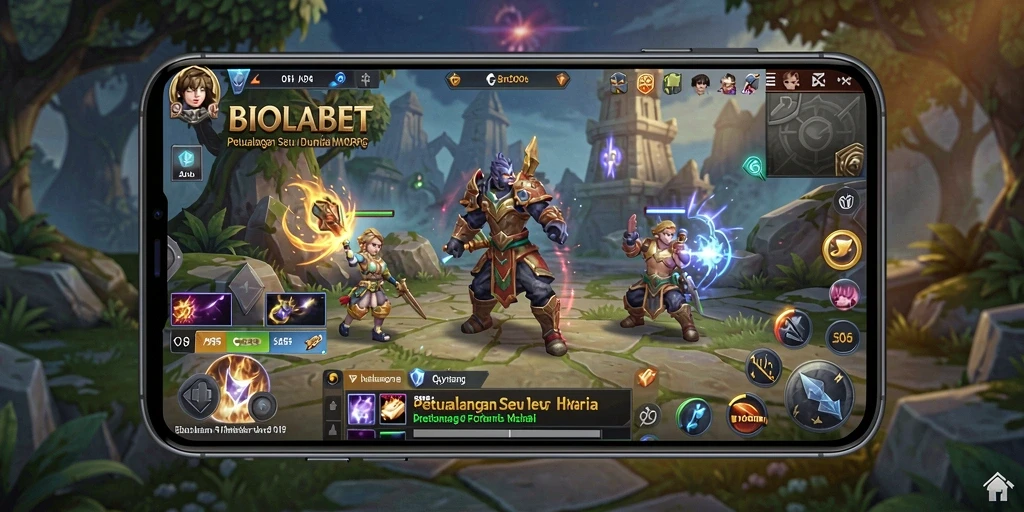 Tampilan gameplay MMORPG yang seru dan interaktif di BIOLABET.