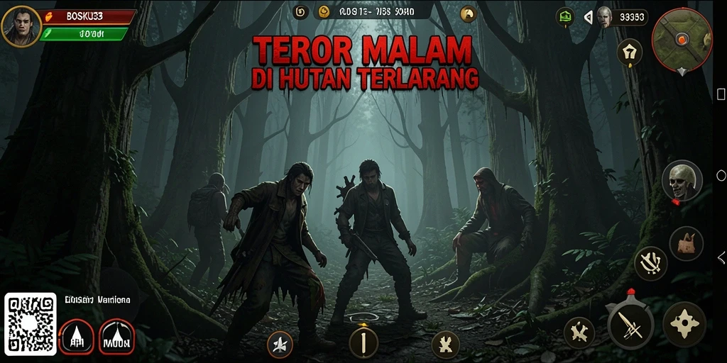 Gameplay menegangkan di hutan terlarang dengan efek grafis menakutkan.