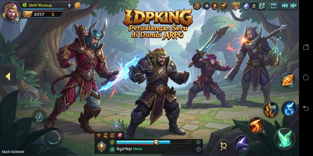 Screenshot gameplay <strong>IDPKING</strong> yang menampilkan pertarungan mendebarkan dan karakter unik.