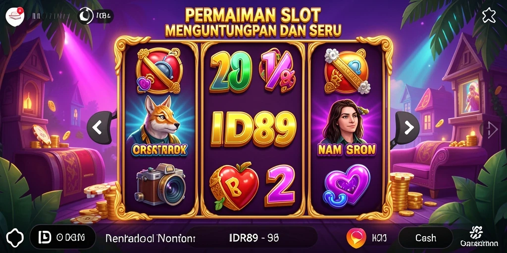 Screenshot gameplay dari IDR89 menunjukkan momen seru di mesin slot.