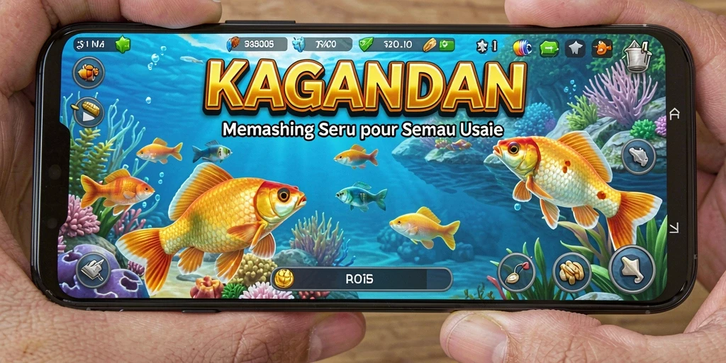 Screenshot KAGANDAN menunjukkan pemain menangkap ikan di lokasi yang indah.
