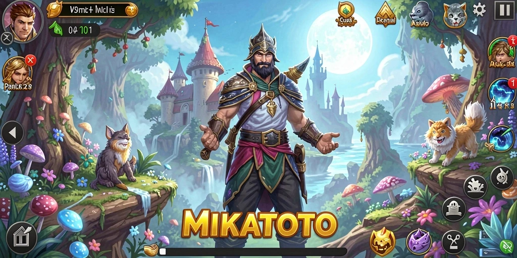 Gameplay seru MIKATOTO dengan karakter petualang dan tantangan menarik.