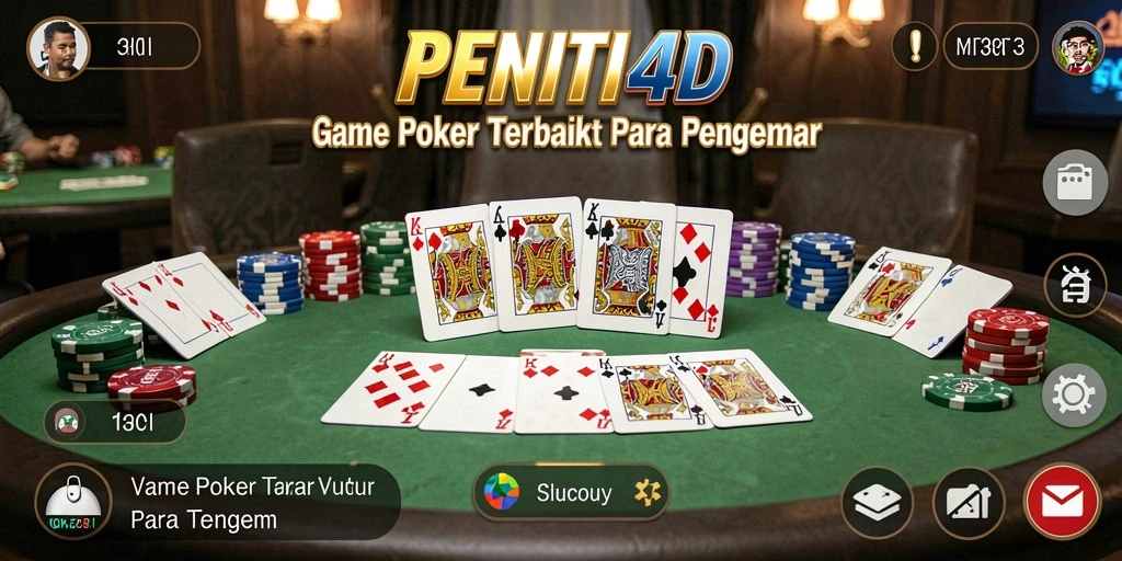 Tangkapan layar utama dari gameplay Poker yang mendebarkan di PENITI4D.