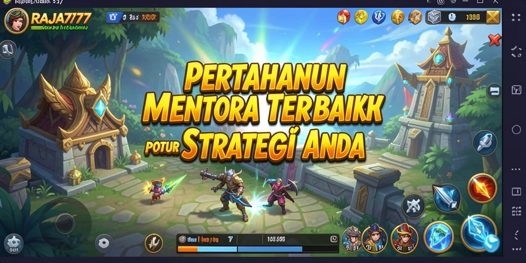 Tampilan menarik dari gameplay Tower Defense RAJA777 yang menegangkan.