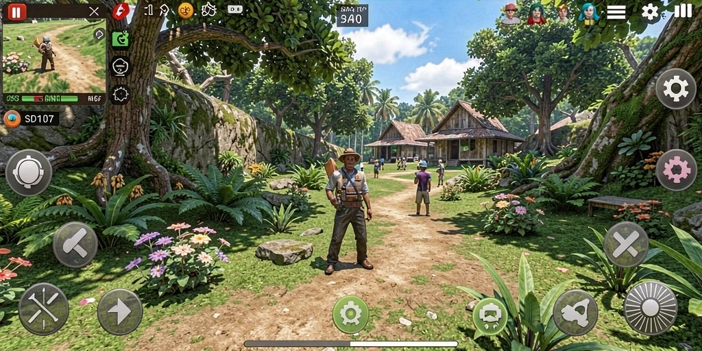 Tangkapan layar utama SD107 menampilkan momen seru dalam gameplay Casual.